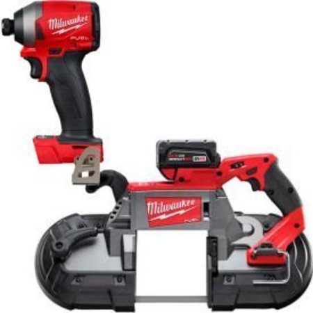 MILWAUKEE TOOL Milwaukee FUEL 272921 Deep Cut Band Saw Kit WFREE 14 Hex Impact Driver Bare Tool 320877